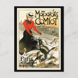 Motofietsen Comiot, Steinlen Briefkaart
