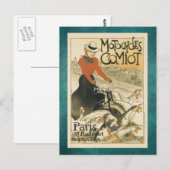 Motofietsen komen van Theophile-Alexandre Steinlen Briefkaart (Voorkant / Achterkant)