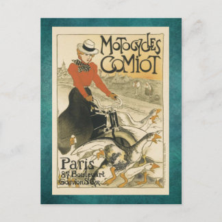 Motofietsen komen van Theophile-Alexandre Steinlen Briefkaart