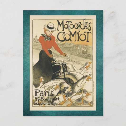 Motofietsen komen van Theophile-Alexandre Steinlen Briefkaart (Voorkant)