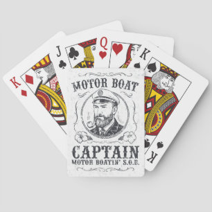 Motoorbootkapitein Funny Pontonvaren Pokerkaarten