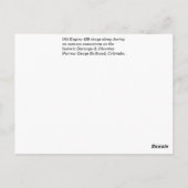 Motor 480 Durango-trein Briefkaart (Achterkant)