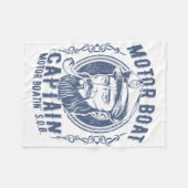 Motor Boat Captain Funny Pontoon Boating Motor Boa Fleece Deken (Voorkant (Horizontaal))