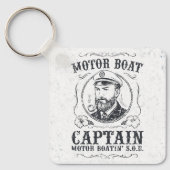 Motor Boat Captain Funny Pontoon Boating Sleutelhanger (Voorkant)