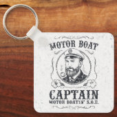 Motor Boat Captain Funny Pontoon Boating Sleutelhanger (Voorkant)