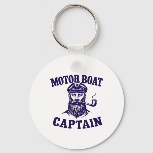 Motor Boat Captain Tee Funny Boating Outfit Sailin Sleutelhanger (Voorkant)