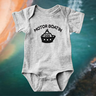 Motor Boatin' Funny Baby Bodysuit