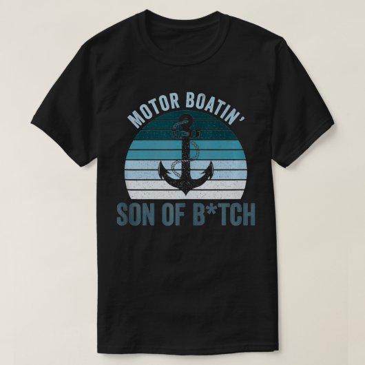 Motor Boatin Zoon van een B  Zonsondergang T-shirt (Design voorkant)