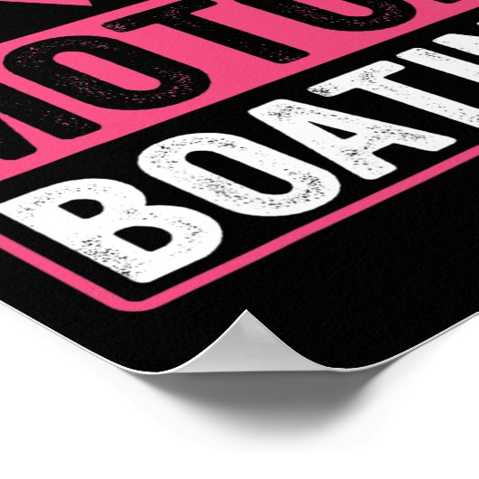 Motor Boating Borstkanker Roze Lint Poster (Hoek)