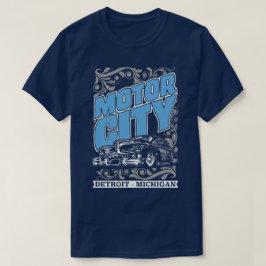 Motor City Detroit Michigan Classic Cars USA T-shi T-shirt