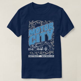 Motor City Detroit Michigan Classic Cars USA T-shi T-shirt