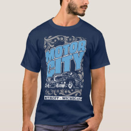 Motor City Detroit Michigan Classic Cars USA T-shi T-shirt