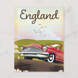 Motor City Detroit Michigan-reisposter. Briefkaart