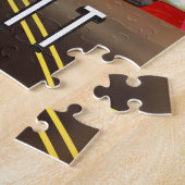 Motor City Detroit Michigan-reisposter. Legpuzzel (Zijkant)