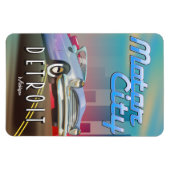 Motor City Detroit Michigan-reisposter. Magneet (Horizontaal)