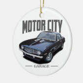 Motor City Garage Camaro Keramisch Ornament (Links)