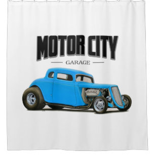 Motor City Garage Hot Rod Douchegordijn