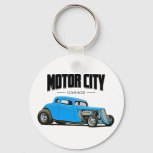 Motor City Garage Hot Rod Sleutelhanger