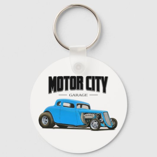 Motor City Garage Hot Rod Sleutelhanger (Voorkant)