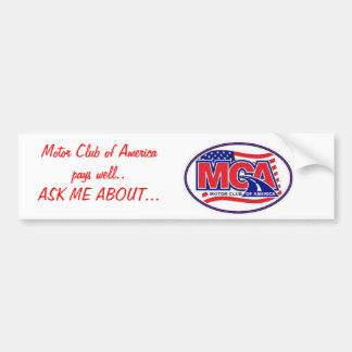 Motor Club of America - 40for80.com Bumpersticker