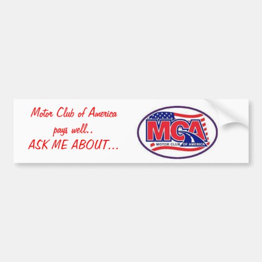Motor Club of America - 40for80.com Bumpersticker (Voorkant)
