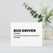 Motor Coach Driver Funny Definition Briefkaart (Staand voorkant)