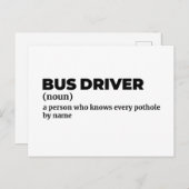 Motor Coach Driver Funny Definition Briefkaart (Voorkant / Achterkant)