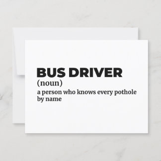 Motor Coach Driver Funny Definition Briefkaart