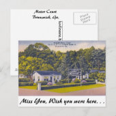 Motor Court, Brunswick, Georgia Briefkaart (Voorkant / Achterkant)