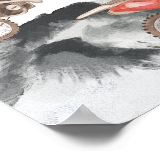 Motor Cross Dirt Bike Jongen Baby Borrel Welcome B Poster (Hoek)