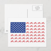 Motor-Cycle-Flag-Moto-Cross Briefkaart (Voorkant / Achterkant)