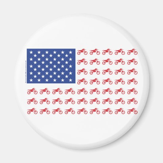 Motor-Cycle-Flag-Moto-Cross Magneet (Voorkant)