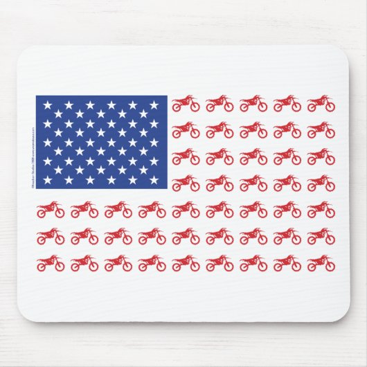 Motor-Cycle-Flag-Moto-Cross Muismat (Voorkant)