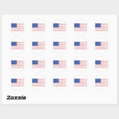 Motor-Cycle-Flag-Moto-Cross Ronde Sticker (Vel)