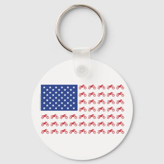 Motor-Cycle-Flag-Moto-Cross Sleutelhanger (Voorkant)