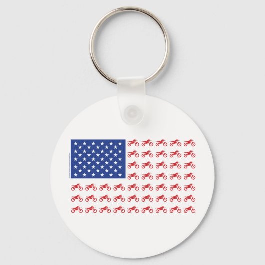 Motor-Cycle-Flag-Moto-Cross Sleutelhanger (Voorkant)