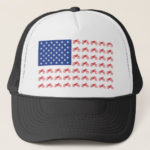 Motor-Cycle-Flag-Moto-Cross Trucker Pet