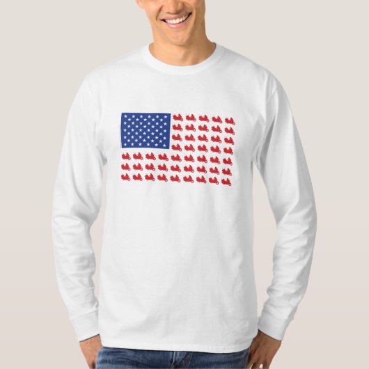 Motor-Cycle-Flag-WING T-shirt (Voorkant)