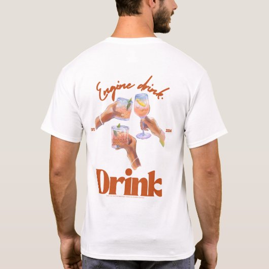 Motor drink.Weekend stemming: Op!.vrijdag. T-shirt (Achterkant)