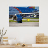 Motor en dampen van het vliegtuig poster (Keuken)