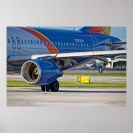 Motor en dampen van het vliegtuig poster