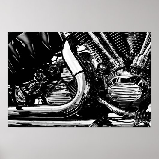 Motor Engine Vector Poster (Voorkant)