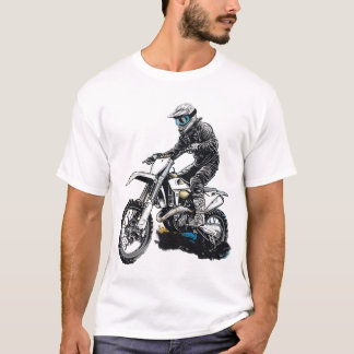 Motor fiets rijder T-shirt ontwerp