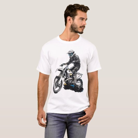 Motor fiets rijder T-shirt ontwerp (Voorkant volledig)