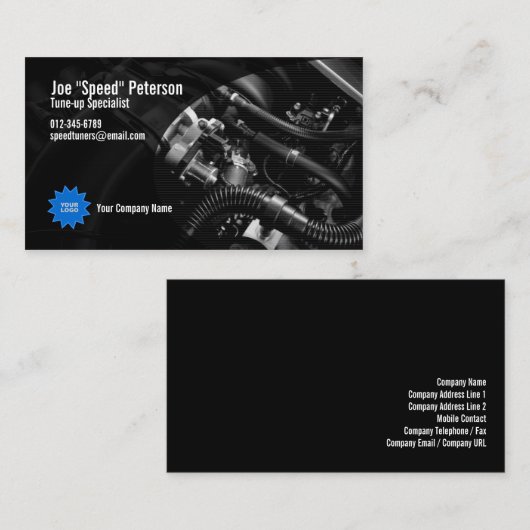 Motor Grey Car Service Visitekaartje (Voorkant / Achterkant)