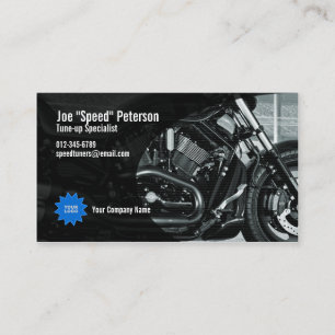 Motor Grey Motorbike Service Visitekaartje