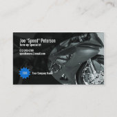 Motor Grey Motorcycle 4 Service Visitekaartje (Voorkant)