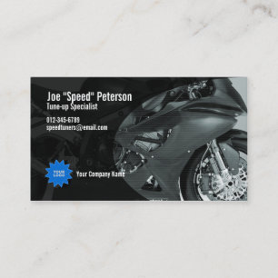 Motor Grey Motorcycle 4 Service Visitekaartje