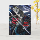 Motor Happy Birthday Card Kaart (Gele Bloem)