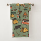 Motor Home Camp Adventures Patroon Bad Handdoek (Insitu)